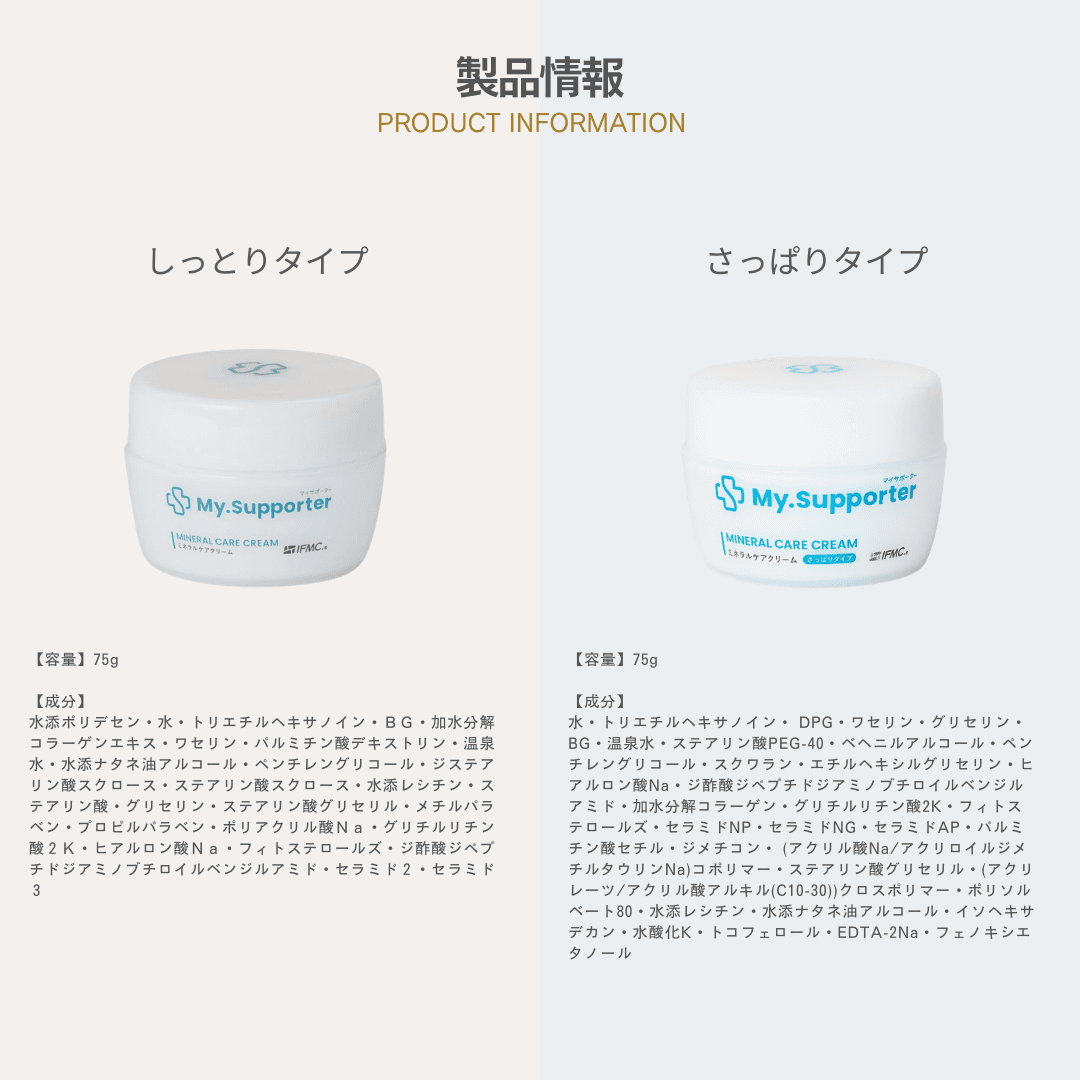 My.Supporter ミネラルケアクリーム3個セット| 温泉由来のミネラル